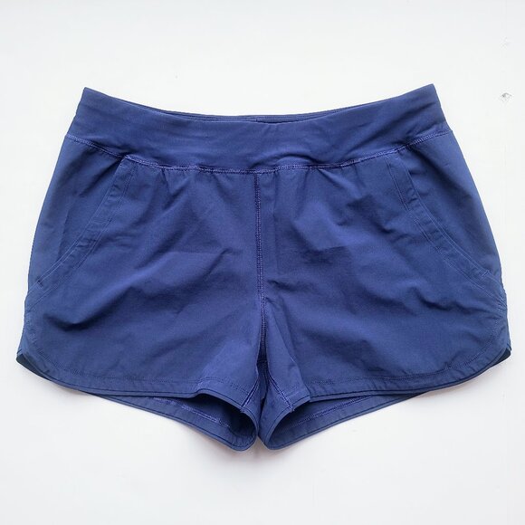 Lands' End SunShade Deep Sea Navy Blue Dolphin Hem Swim Shorts Women's Size 12 - Picture 3 of 7